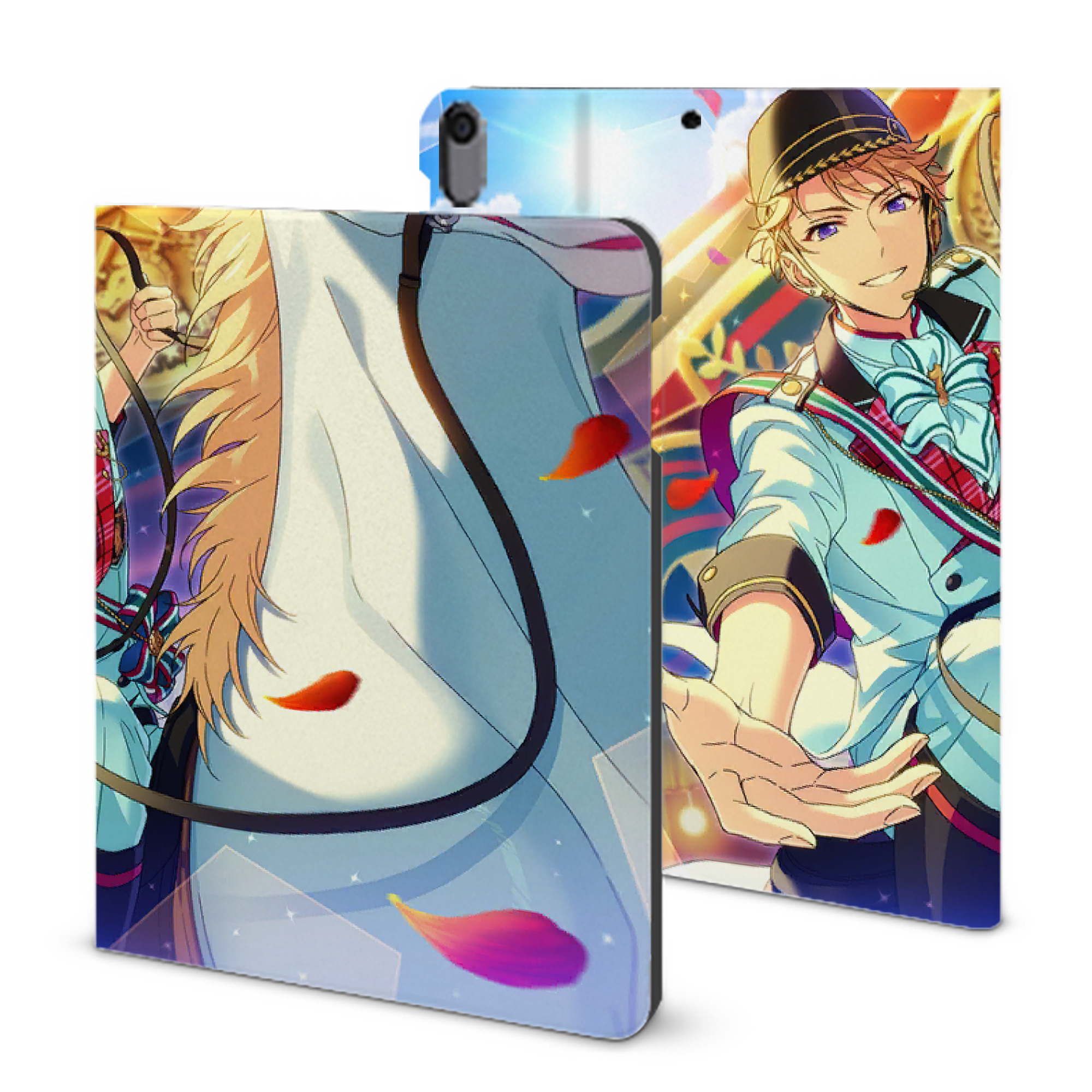 （画像用） あんさんぶるスターズ! Ensemble Stars IPad ケース ブック型 PUレザー TPU 耐衝撃 軽量 薄型 ペン収納なし 全面保護 IPad 各モデル対応